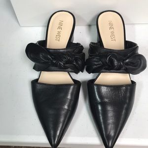 Nine West pointed heel mules